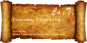 Cserveny Titanilla névjegykártya